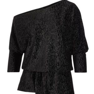 NWT - Brand New - Boston Proper Metallic Velvet Slouchy Tunic Knit Top